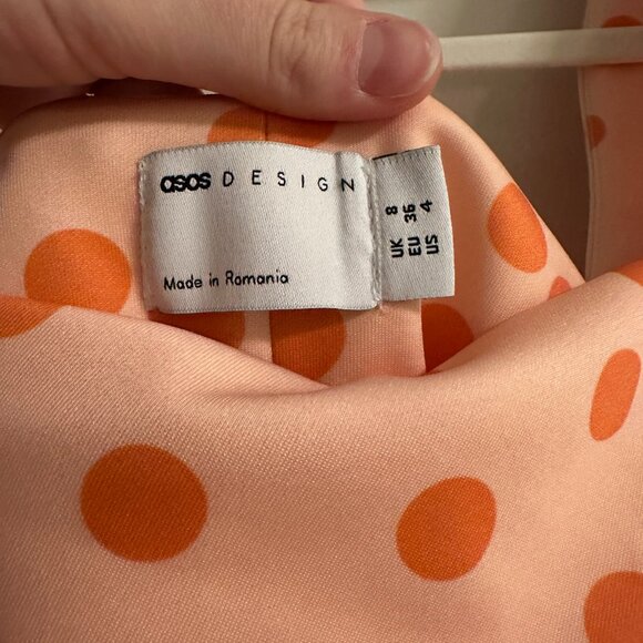 Asos Orange Mini dress size US 4 - Picture 4 of 4